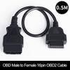 30/50/100/150/300/500CM 16 Pin Male to Female Plug  OBD2 Extension Cable ELM327 Connector Cable OBD 2 16pin Diagnostic interface