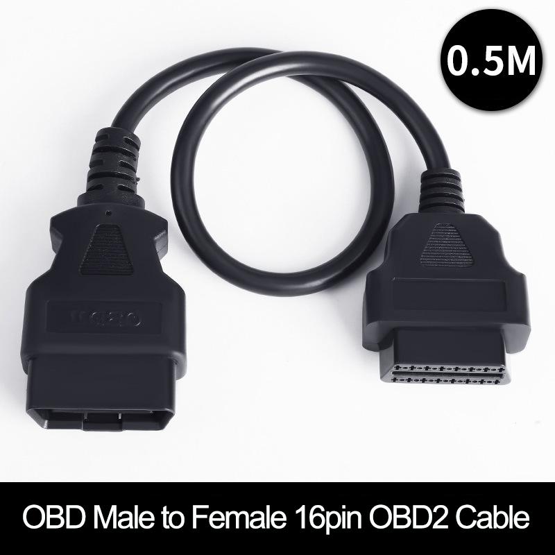 30/50/100/150/300/500CM 16 Pin Male to Female Plug OBD2 Extension Cable ELM327 Connector Cable OBD 2 16pin Diagnostic interface