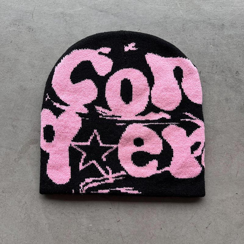 Knit Hat For Women Men With Letter Design Warm Winter Fashion Accessory