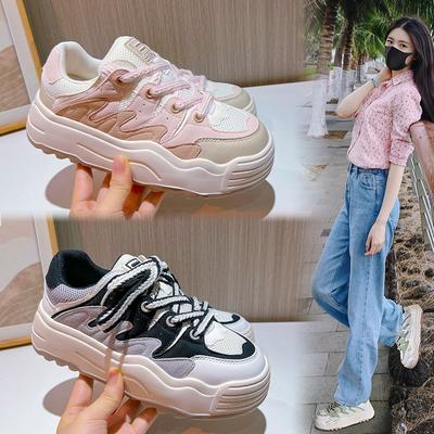 Ботинки для скейтбординга Весенние туфли на плоской подошве Ретро-обувь Повседневная обувь Маленькие белые туфли Женские туфли на толстой подошве