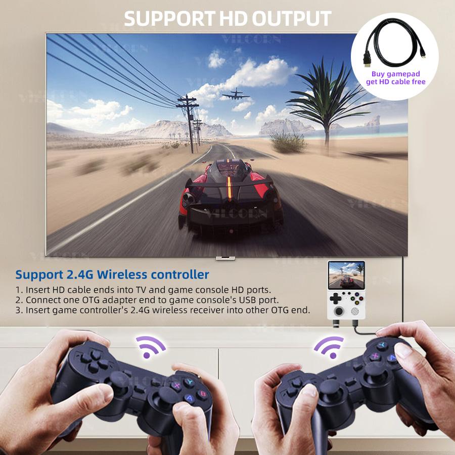 Ретро карманная игровая консоль с экраном IPS 3,5 дюйма, 128 ГБ, игровая консоль для PS1/GBA, ретро-игровой автомат для Gameboy, подарок