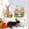 Easter Window Stickers Colorful Easter Eggs Glass Windows Static Sticker Wall Decals Decoration Spring Party Gift for Kids Room