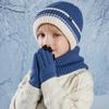 Детская шапка, перчатки, шарф, костюм, зимний бархат, защита для ушей, вязаная шерстяная шапка, детская теплая шапка для отдыха на природе