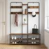 Coat Stand with Shoe Bench Old Wood 143 x 30 x 199.5 cm