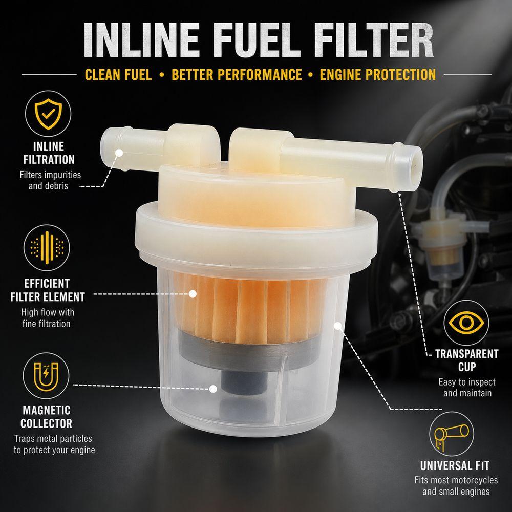 1/3Pcs Inline Structure Inline Fuel Filter Gasoline Fuel Filter Motorcycle Accessories