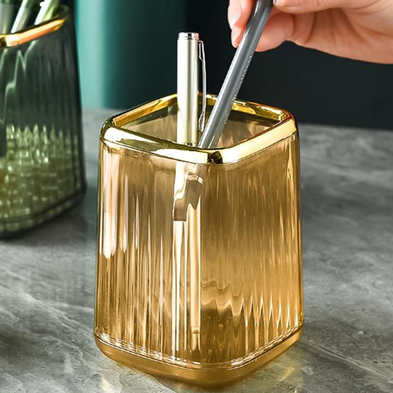 Роскошные органайзеры для макияжа, настольный ящик для хранения косметических кистей, офисный чехол для ручек, органайзер для кистей для макияжа, держатель для губной помады и всякой всячины