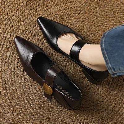 Модные женские туфли на высоком каблуке с острым носком, модные неглубокие лоферы, зимняя новинка 2025, тренд, челси, элегантные zapatos