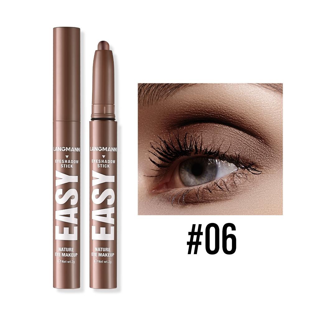 Monochrome Eye Shadow Stick Waterproof Lasting Highgloss Metallic Pearlescent Matte Eyeshadow Lying Silkworm Eyeliner Pen Makeup