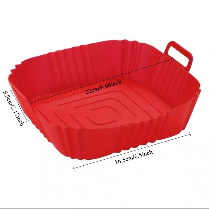 Силиконовые аэрофритюрницы, противень для выпечки, многоразовая аэрофритюрница, аксессуары для сковороды для пиццы, антипригарная силиконовая подкладка для аэрофритюрницы, кухонные гаджеты