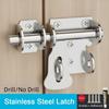 Stainless Steel Stainless Steel Door Latch With Screws Gate Safety Lock  Bathroom Door