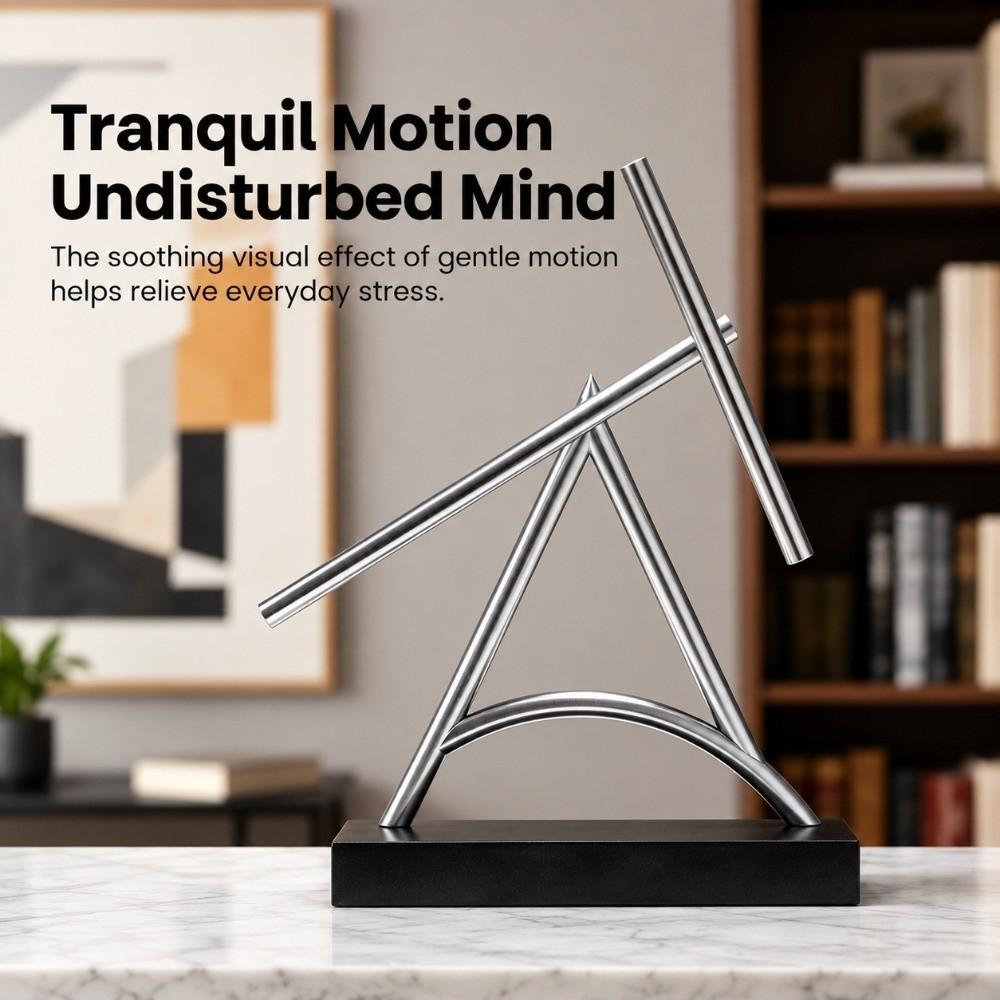Rotating Structure Chaos Pendulum Metal Balance Sculpture Perpetual Motion Ornament Office Decor