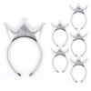 Party, Cute Crown Headband, Silver, 6 Pieces