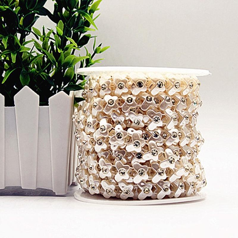 Искусственный жемчуг нить бусин имитация жемчуга цепочка из бусин жемчужные гирлянды из бусин для вечеринки украшение свадебного букета