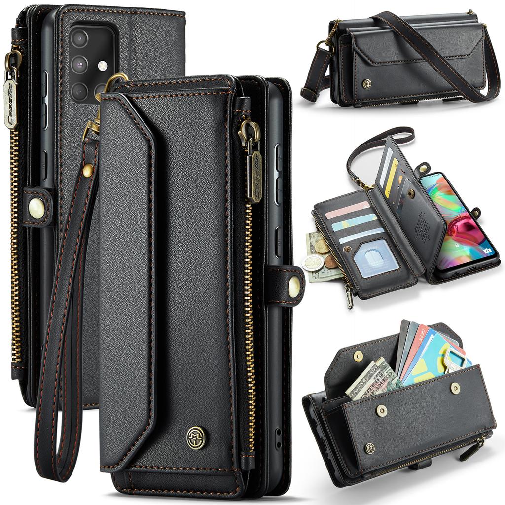 Для Samsung Galaxy Series A12 A13 A71 S20 S21 S22 S23 S24 S25 Z Fold3 Z Fold4 Z Fold5 Z Fold6 Многофункциональная сумка для хранения из искусственной кожи через плечо для телефона