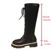 New Lace-up Shoes, High Boots, Women's Shoes, Thick-soled Lace-up Height-increasing Long Boots