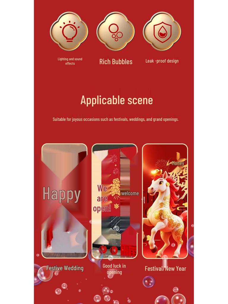 Christmas Firework Bubble Machine Gun: Children's Toy & Electric Bubble Blower for Weddings and New Year Celebrations.