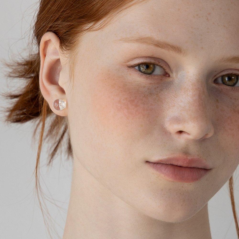 (925 Silver) Basic Clear Stud Earrings Ec3231