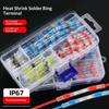 50/70/100Pcs Electric Copper Tape Solder Sleeve Waterproof Solder Seal Tin Ring Heat Shrink Butt Wire Connector Terminal