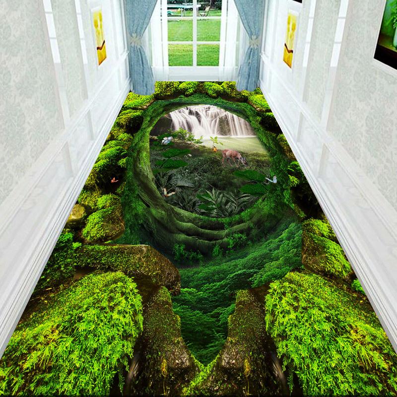 3D Гостиная Красивый Пейзаж Напольный Коврик Ковер Спальня Полноразмерная Кровать Прикроватный Коврик Для Ползания Журнальный Столик Входная Дверь Коврик