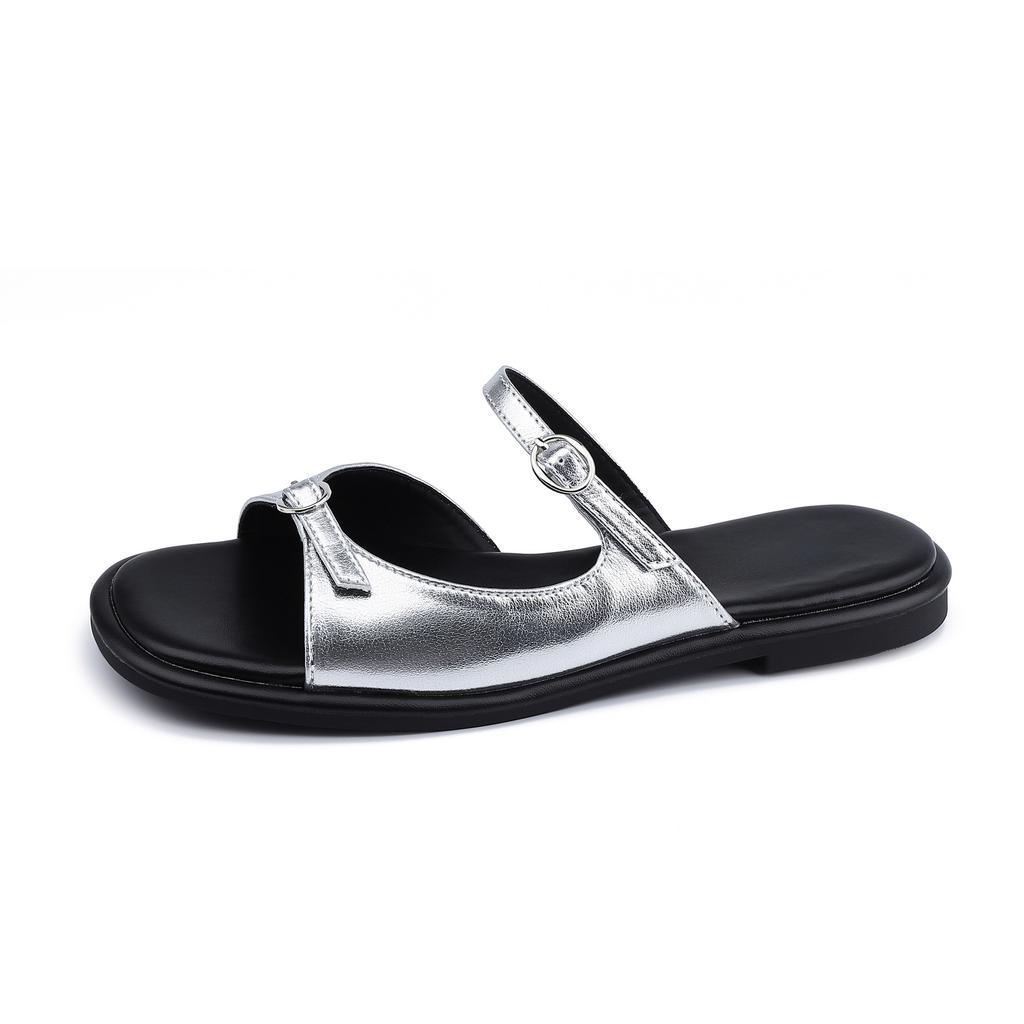 Yuanlitong Summer New Platform Slippers Women's 2025 French Temperament Casual Sandals Women's High-end Women's Shoes