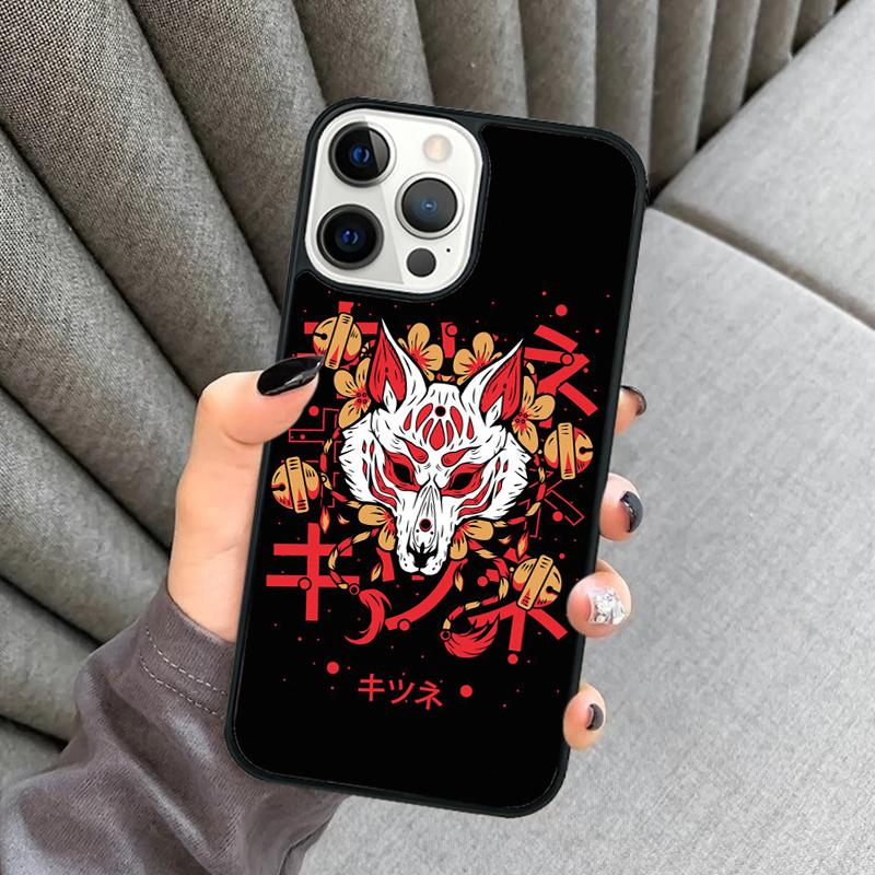 Японский стиль Чехол для телефона с лисой Для iPhone 17 Air 16 16e 15 13 14 Pro Max 11 12 Plus 2022 MAX Защитная крышка coque