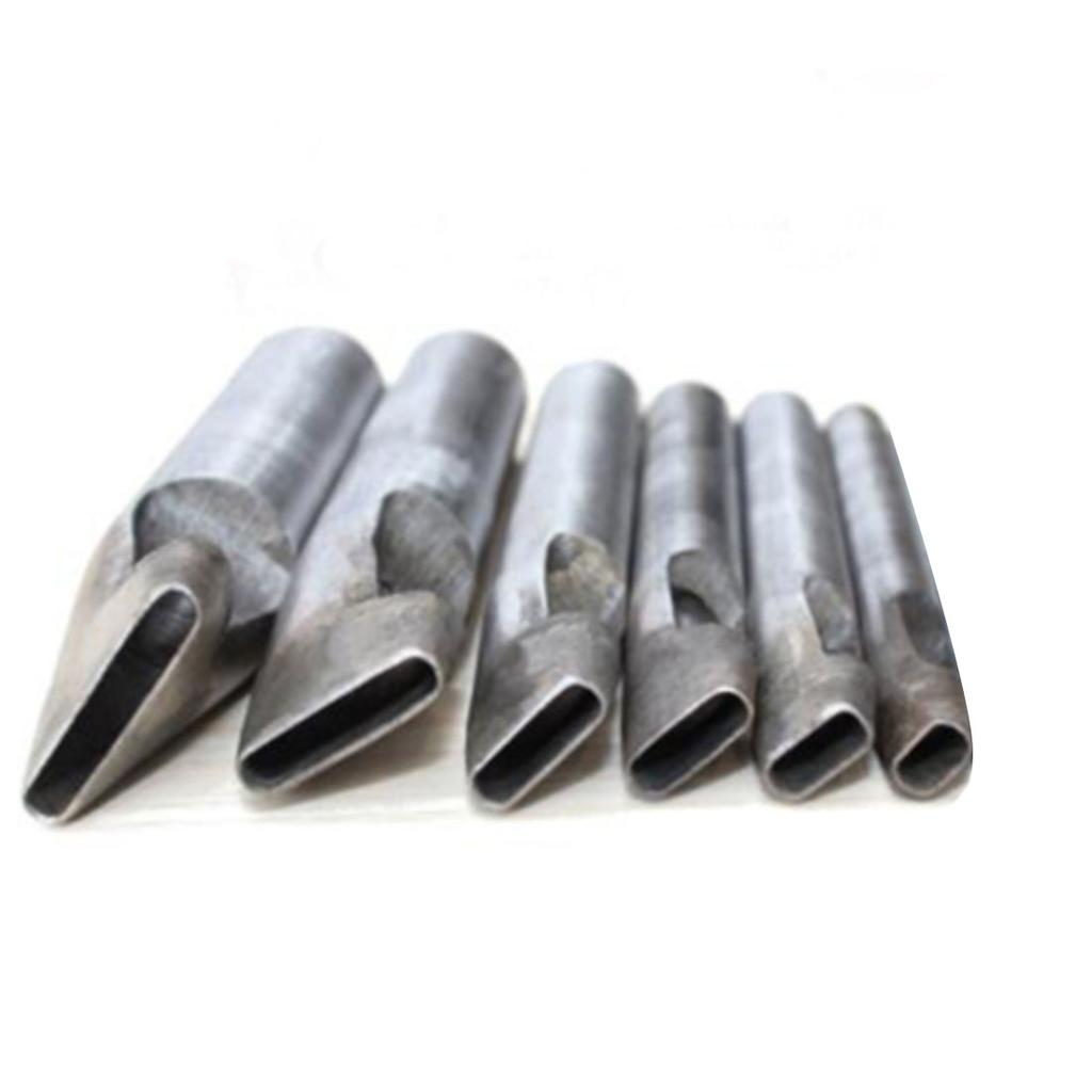 6 шт./компл. 3 мм/4 мм/5 мм/6 мм/7 мм/8 мм овальной формы дырокол кожаный инструмент «сделай сам» 2 мм