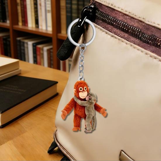 Keychain Pendant 2D Acrylic Long Arm Monkey Charm Key Chain Bag Wallet Charm Lightweight Backpack Accessories
