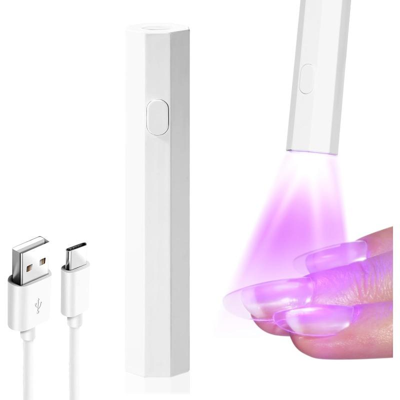 1pcs Mini UV Lamp for Nails,Portable Nail Dryer for Curing Nail Polish Nail Glue Gel,Rechargeable LED Nail Lamps