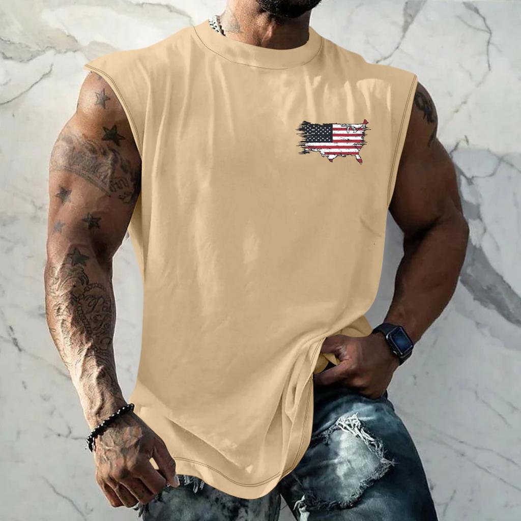 Мужской фитнес, упражнения, похудение, жилет и майка с принтом, мужской I-образный с широкими плечами и центральной частью спины