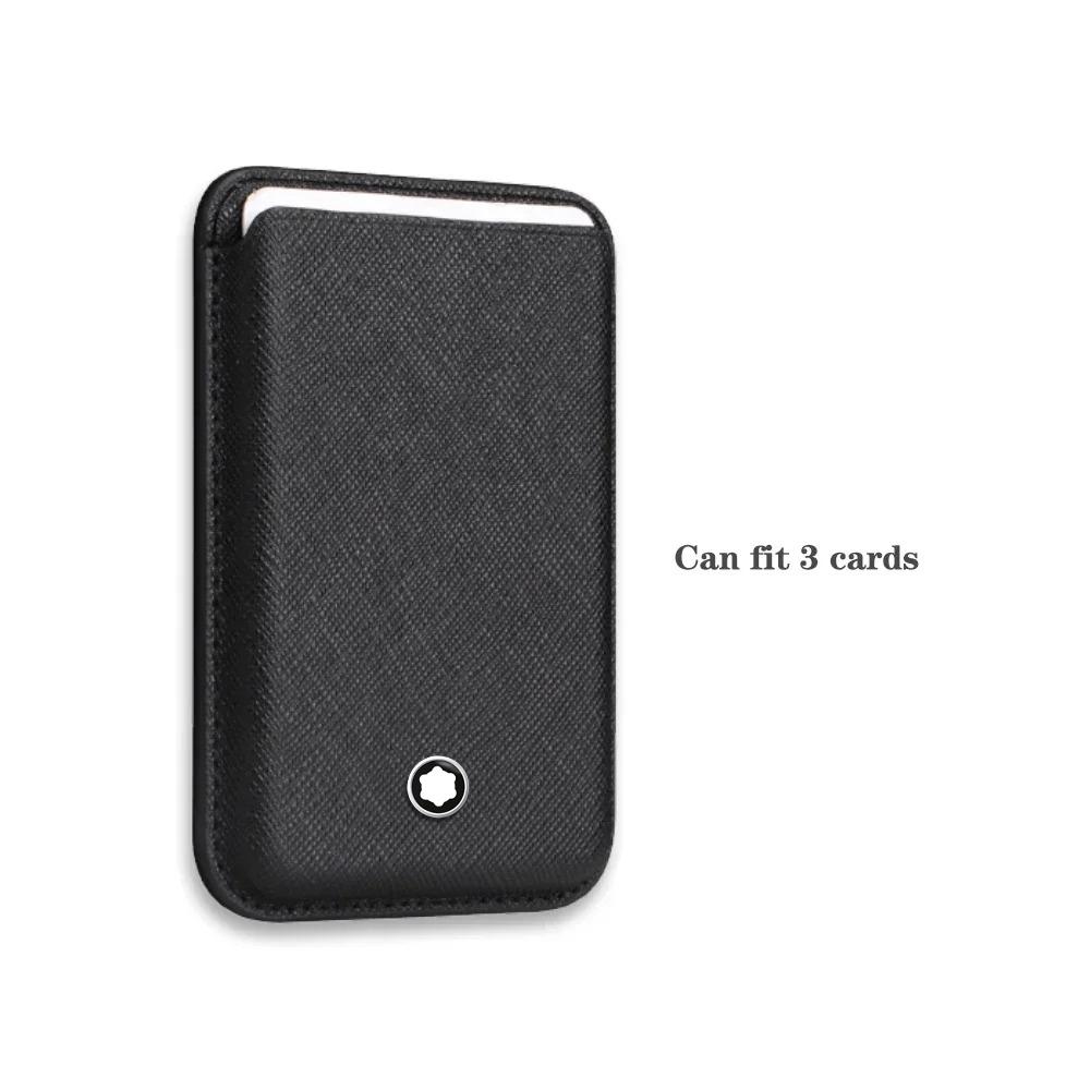 Роскошный Бизнес Sle Bla Сильный Магнитный Тип Кожа Сафьяно Держатель для Карт для Iphone 17 16 15 14 MagSafe Кошелек из Углеродного Волокна Телефон