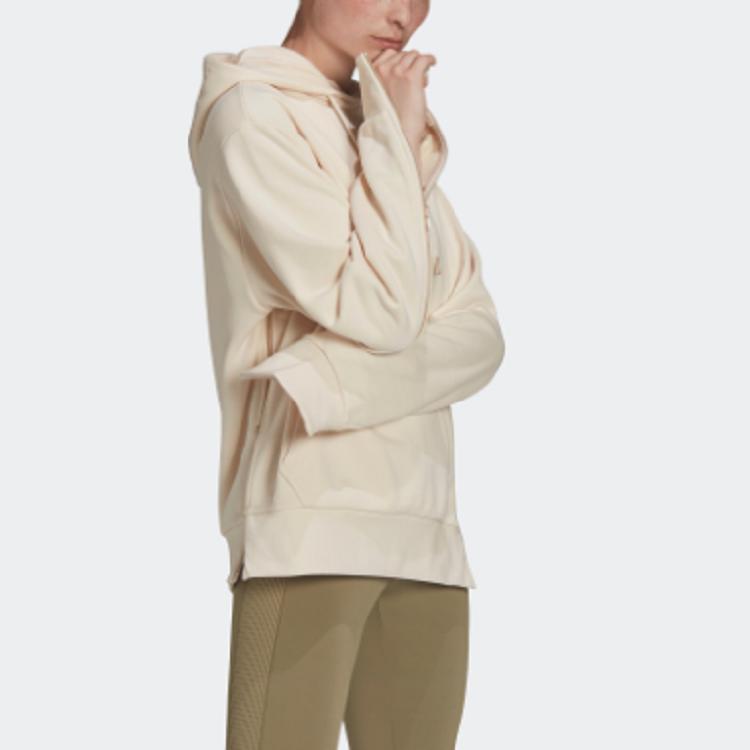 Adidas Originals Trefoil Hoodie With Side Zipper Women Hoodie Off-White HG6657