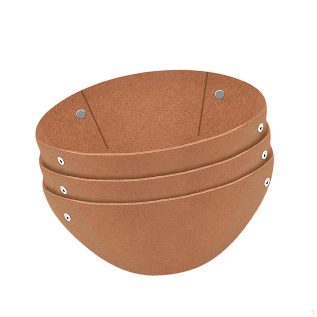 3 Felt Liners for Round Hanging Baskets And Flower Pots