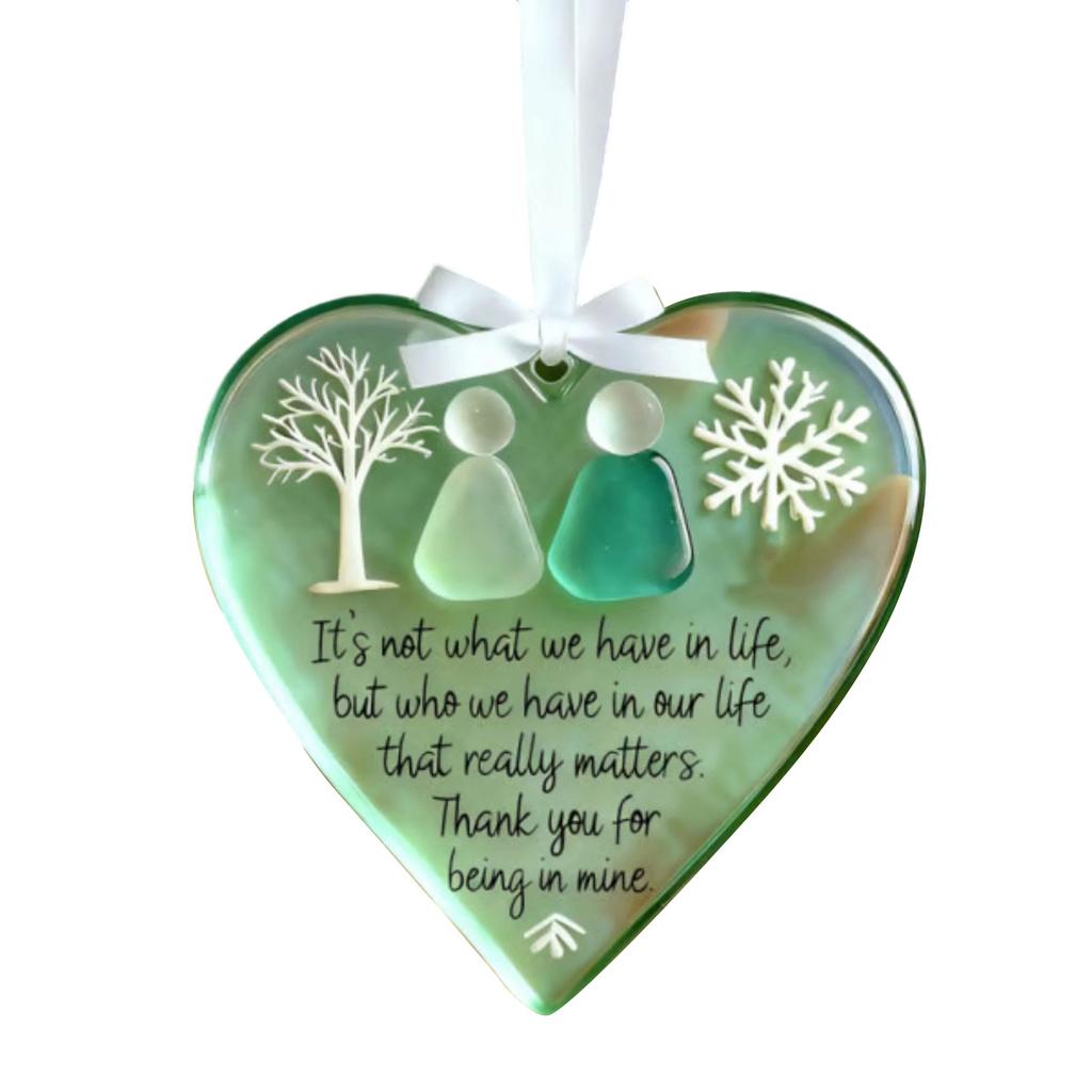 Snowflake Shaped Sea Glass Friendship Ornament