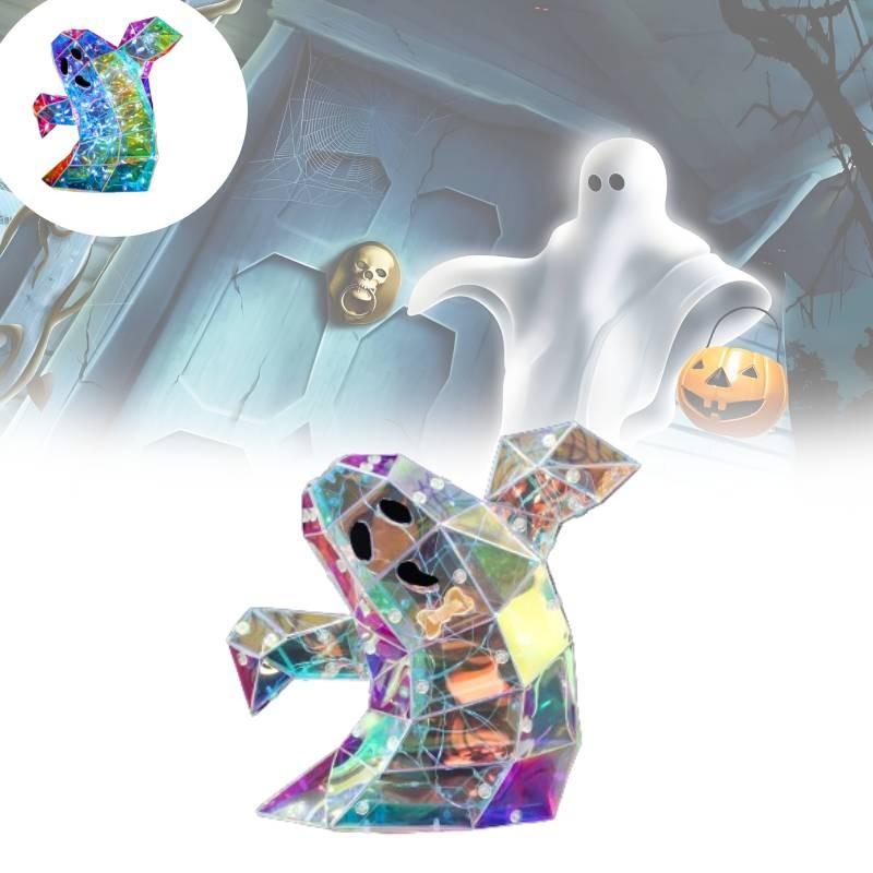 Прозрачное Цветное 20см Украшение Призрак на Хэллоуин для Создания Жуткой Атмосферы
