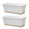 Balcony Boxes, Plant Pots, Rectangular, Lightweight, Portable Propagation Boxes with Drainage Hole