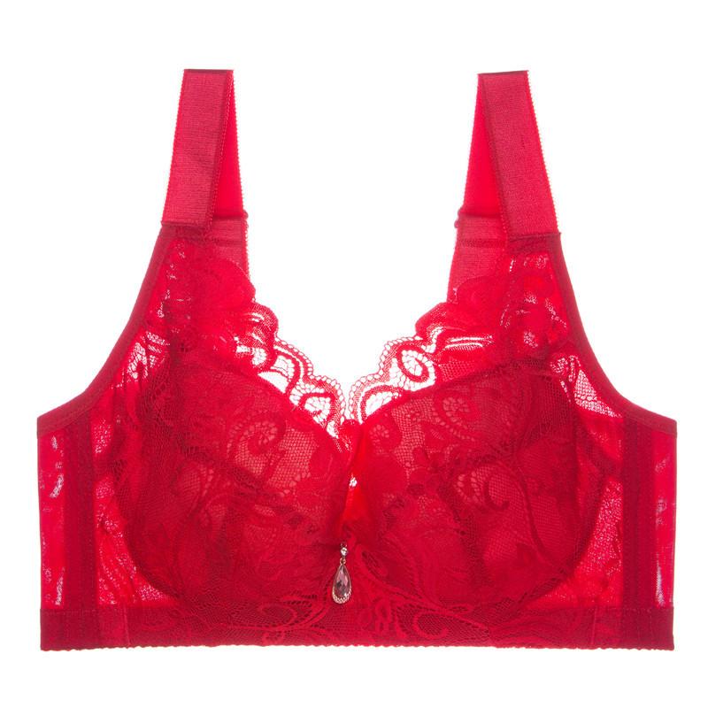 Сексуальный кружевной ультратонкий бюстгальтер большого размера без косточек, собирает большую грудь, чтобы она казалась меньше, и корректирует форму женского нижнего белья.