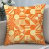 Orange Geometric Pillow Case 3D Print Polyester Fiber 40*40 cm Home Sofa Throw Pillow Cover Decoration Festival Gift