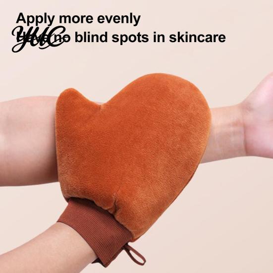 Self Tanning Mitt Flocked Mitt, Streak-Free Sunless Applicator Glove Home Beauty Gadget with Thumb, Tanner Mitten for Even Fake Tan Sunscreen