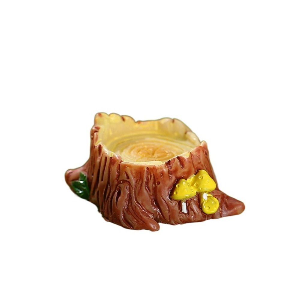 Creative Cute Simulation Tree Stump Cartoon DIY Resin Small Tree Stump Tree Stump Shape Tree Stump Ornaments Courtyard