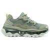Skechers Уличная ткань Искусственная кожа Удобные Прочные Дышащие Впитывающие пот Низкие Папины кроссовки Женские кроссовки Зеленый 177935-SAGE