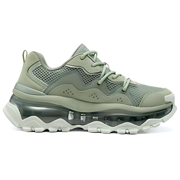 Skechers Уличная ткань Искусственная кожа Удобные Прочные Дышащие Впитывающие пот Низкие Папины кроссовки Женские кроссовки Зеленый 177935-SAGE