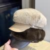 Берет с козырьком Женский Модный и Универсальный Восьмиугольный Берет Газетчика на Осень и Зиму с Небольшим Характером