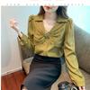 Design Sense Three-dimensional Shirt Flowers Unique Vintage Autumn New Item French Style Long Sleeved Collar Chic Blouses