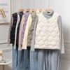 Women's Lightweight Down Vest Women's Short V-Neck Autumn/Winter Plus Size Waistcoat Down L-4XL