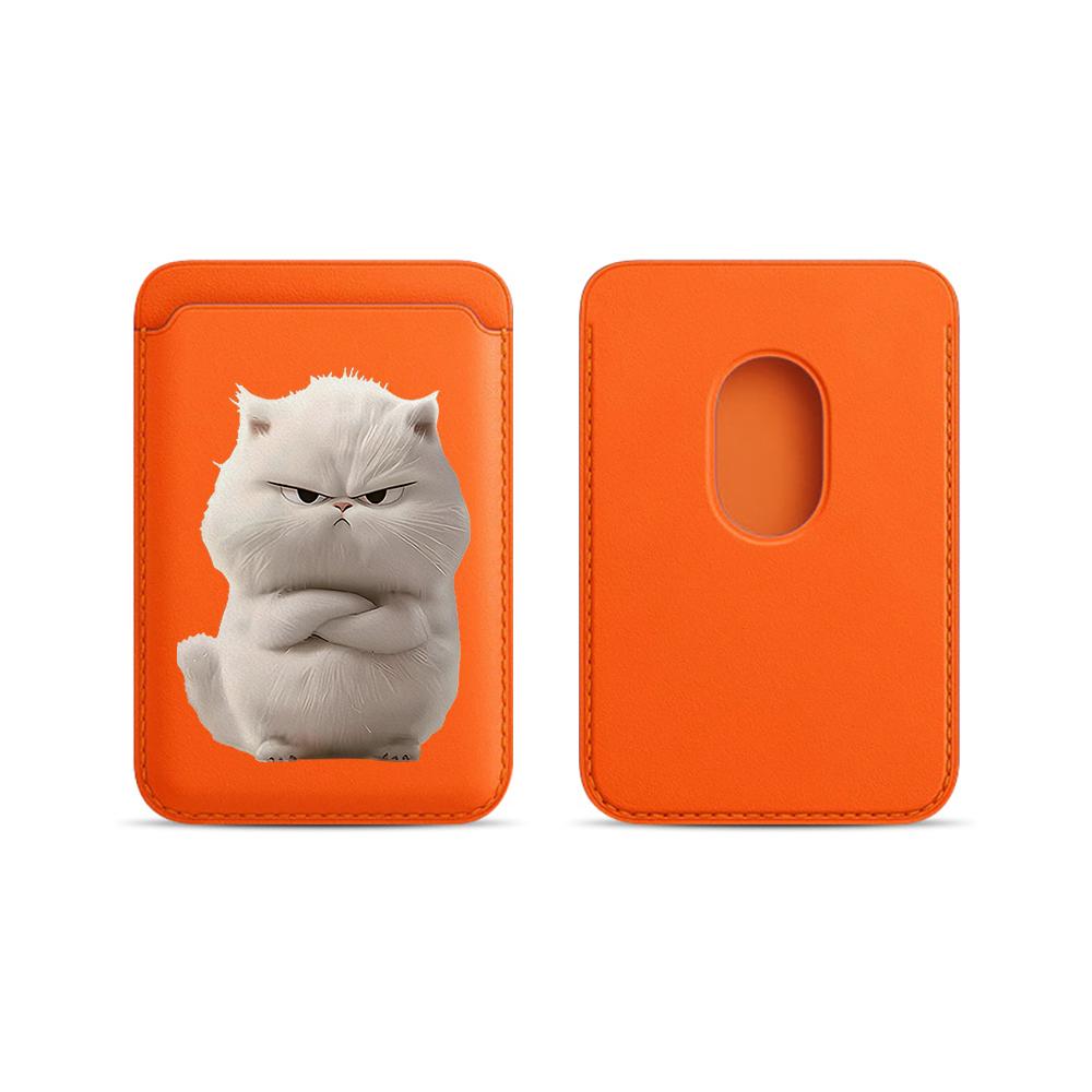 Garfield Cat Cute Card Wallet Cover Phone Card Holder For Magnetic Case Suitable For all iPhone for Magsafe Card phone Back Bag