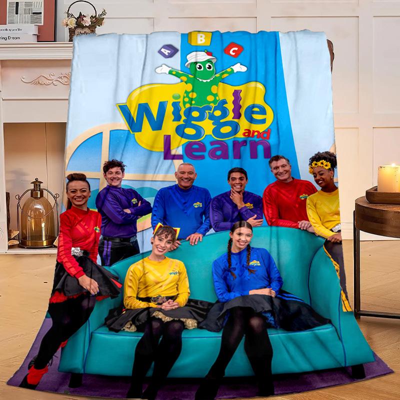 1PC Wiggle And Learn Show Flannel Blanket Gift, Suitable for Both Men And Women, Soft Ideal for Beds And Sofa, Birthday Or Christmas Gift
