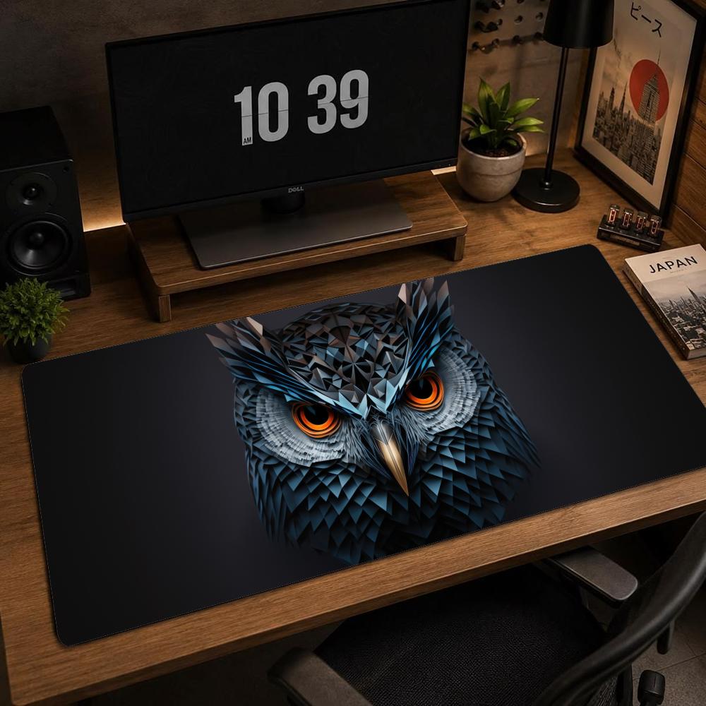 Large Mousepad Dark Owl Mousepads Keyboard Mat Deskpad Pc Game Desk Mats Decorative Mouse Mats For Office Desktop Laptop