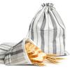 Premium Bread Bags for Homemade Loaves, XL Reble Linen with Plastic Lining, Equipped with Convenient Drawstring for Ultimate Freshness, BPA-Free,