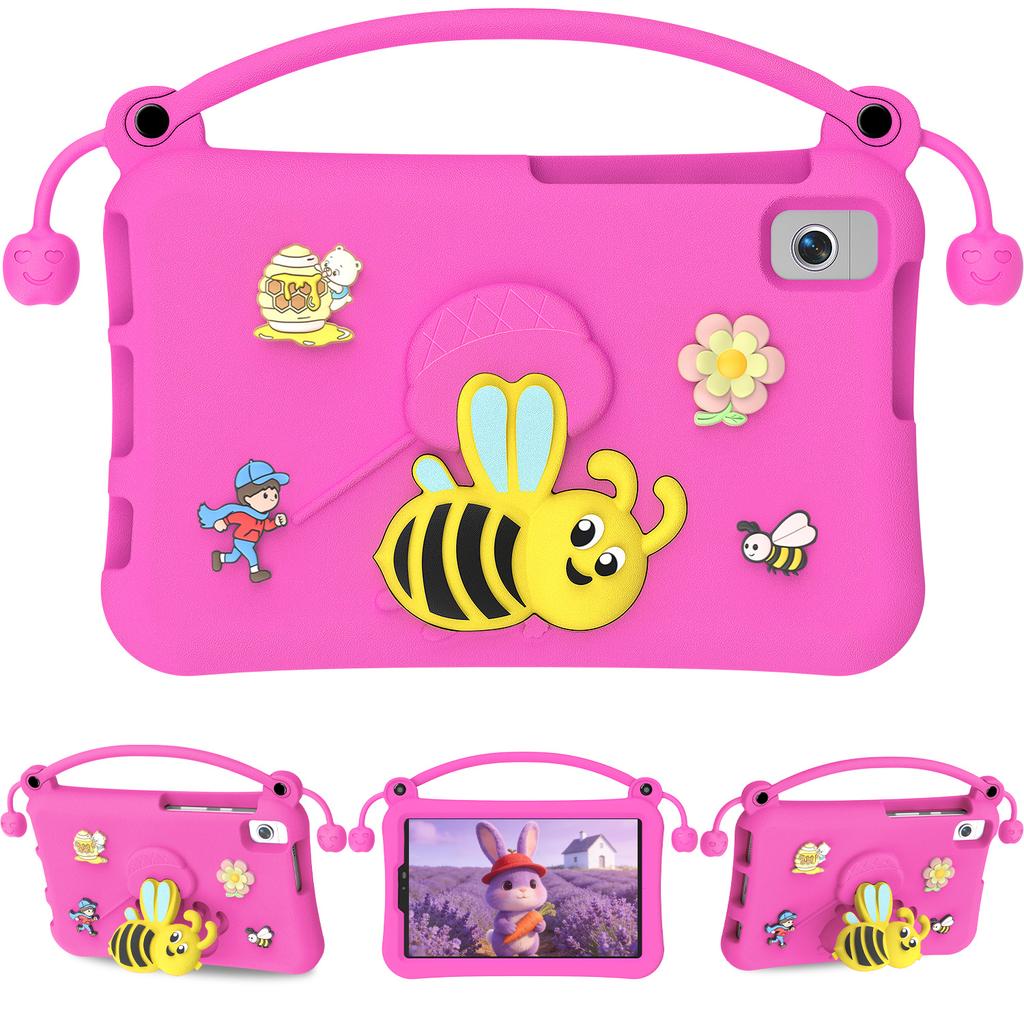 EVA Case For Samsung Galaxy Tab A11 / A9 / A7 Lite 8.7-inch / A 8.0 (2019) / Lenovo Tab K9 Bee Style Kickstand Tablet Cover with Carry Handle