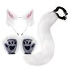 Halloween Set Of Animal Claws Simulation Plush Fox Ears Hair Band Animal Ears Animal Tail Cos Accessories